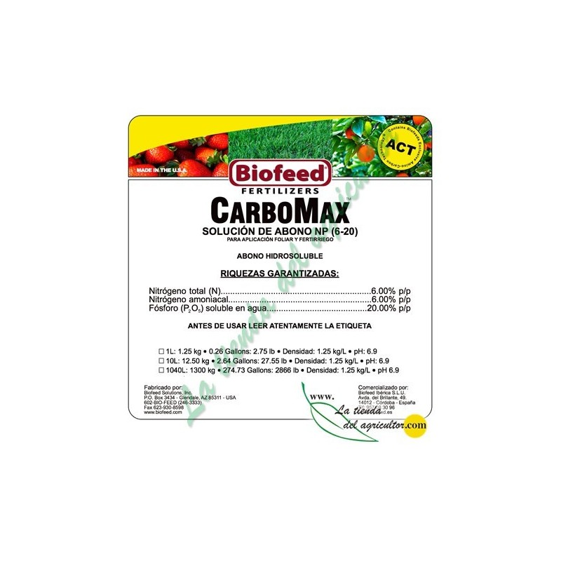 CARBOMAX en 1 L-Fertilizante con Tecnología ACT
