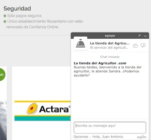 En www.latiendadelagricultor.com apostamos por la atención al usuario e incorporamos el chat Online